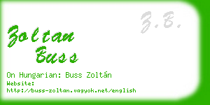 zoltan buss business card