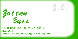 zoltan buss business card